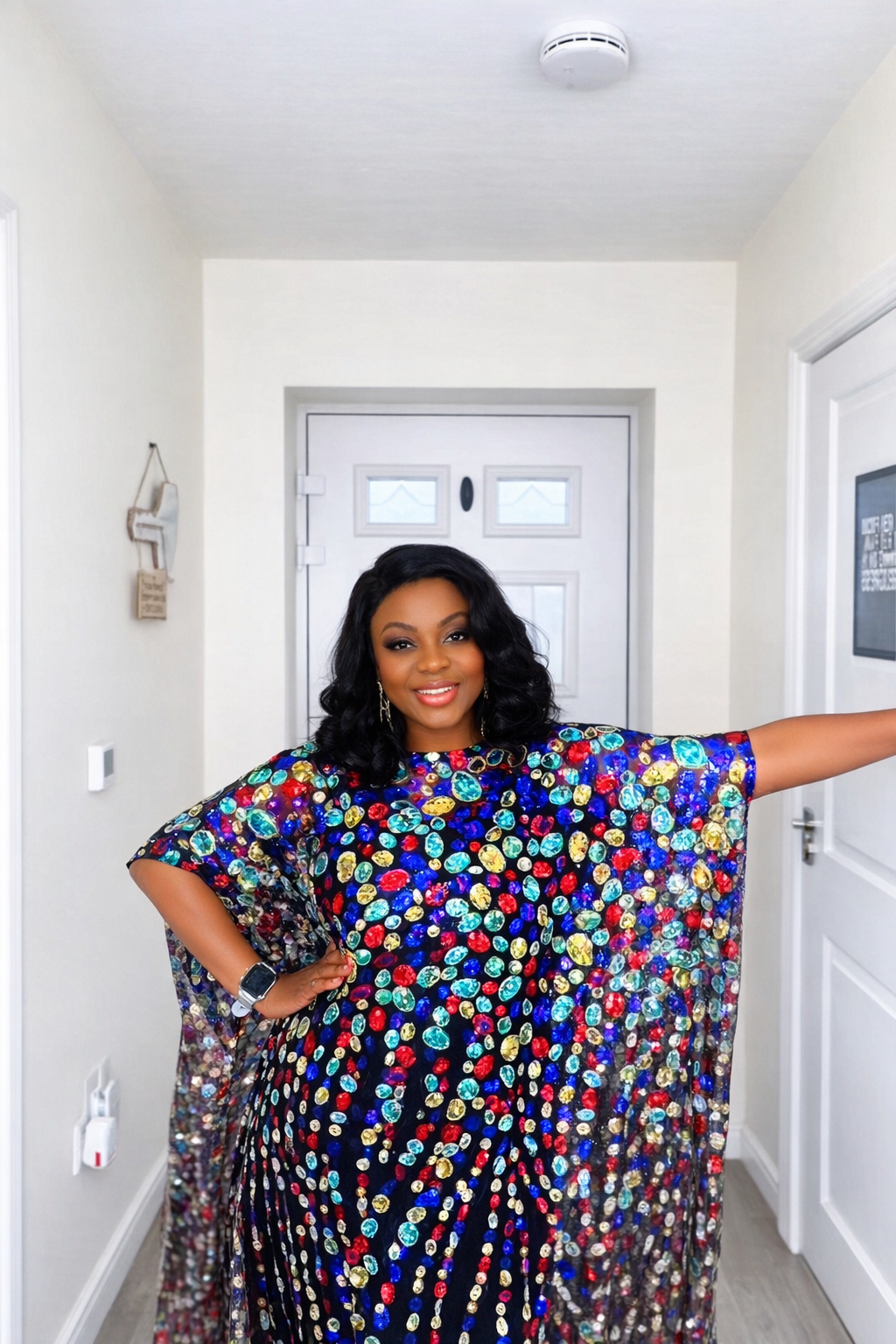Iremide Black Boubou Lace (Free inner)