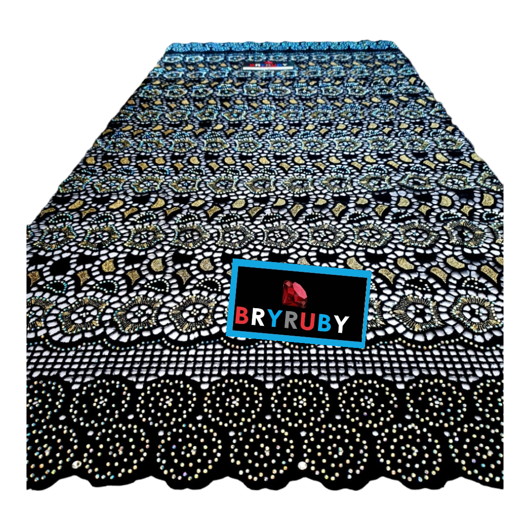 Andrea Swiss Cotton Lace - Black - SCL02A