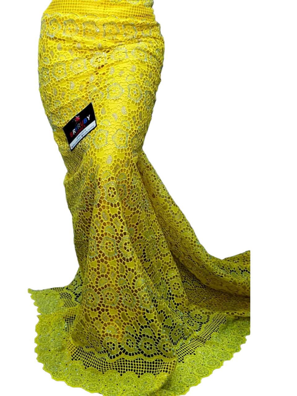 Andrea Swiss Cotton Lace - Yellow & Gold - SCL02C
