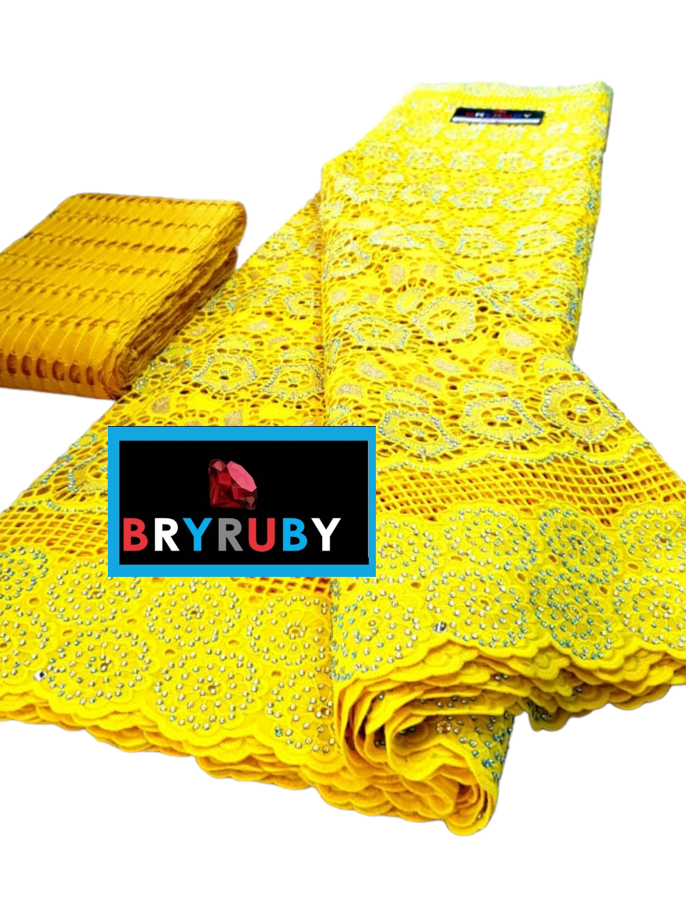 Andrea Swiss Cotton Lace - Yellow & Gold - SCL02C