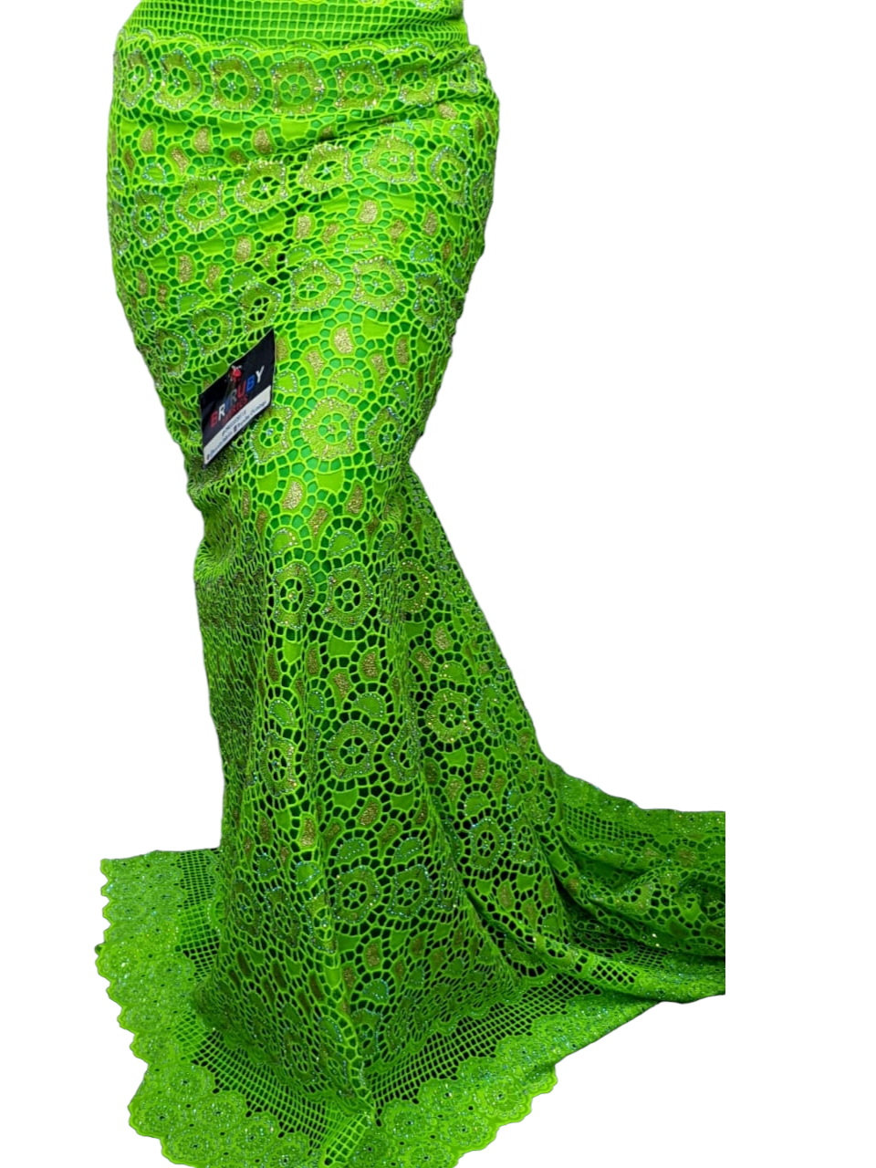 Andrea Swiss Cotton Lace - Lemon & Gold - SCL02E