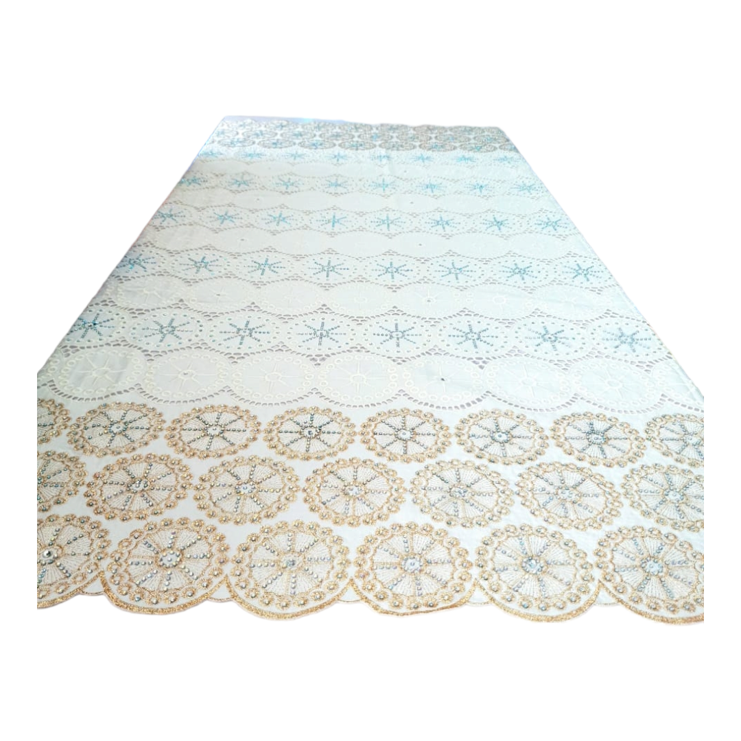 Olivia Cream TINY stoned Swiss Cotton Lace SCL10B