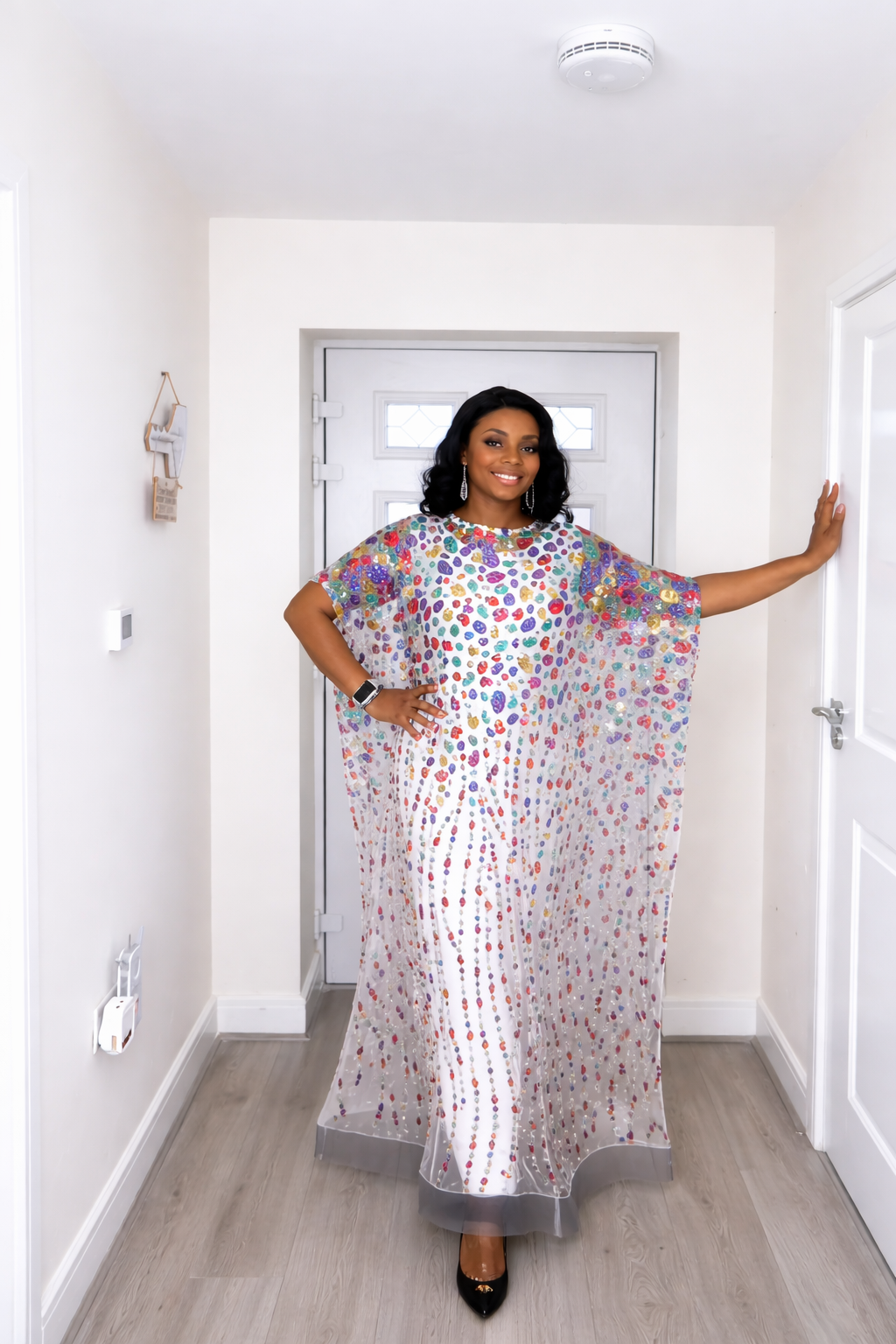 Iremide white Boubou Lace (Free inner)