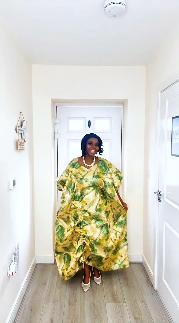Temitope Yellow Brocade Boubou