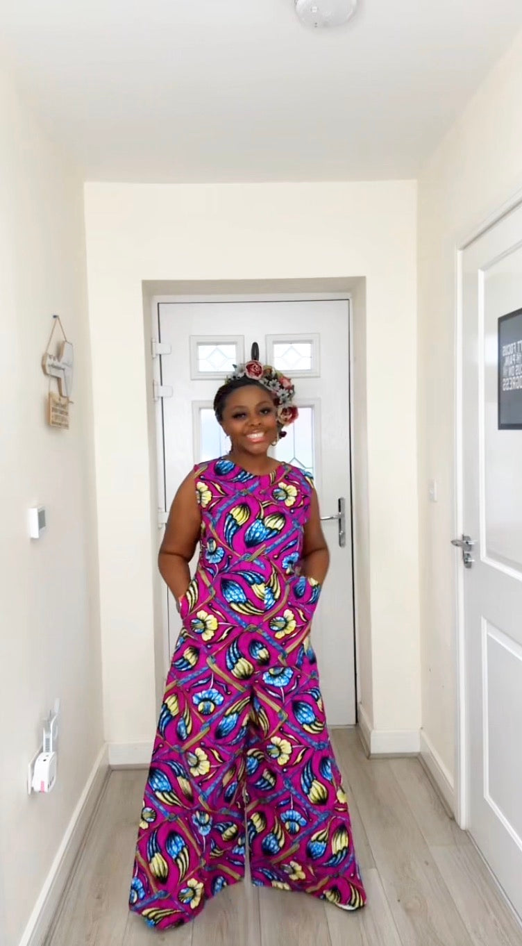 PHEOBE ANKARA WIDE-LEG JUMPSUIT