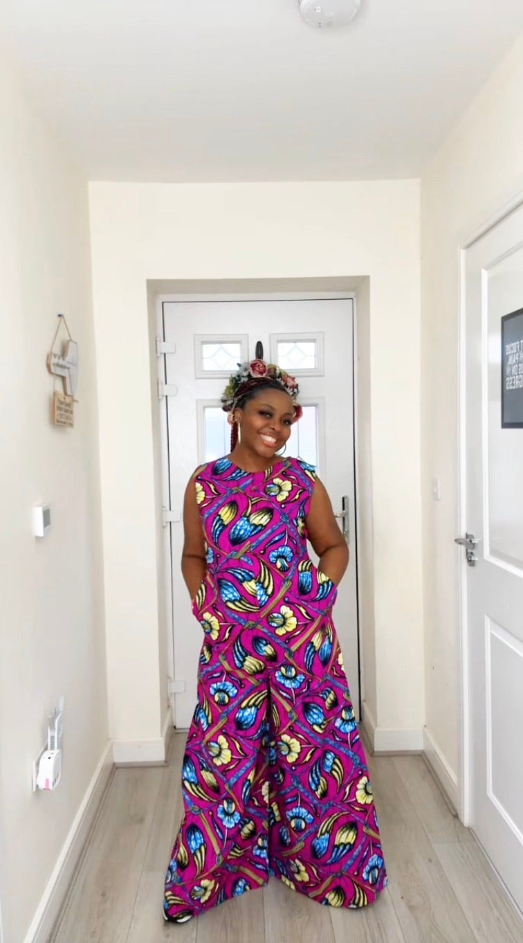 PHEOBE ANKARA WIDE-LEG JUMPSUIT