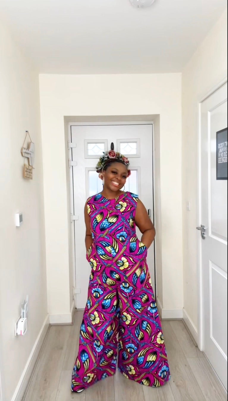 PHEOBE ANKARA WIDE-LEG JUMPSUIT