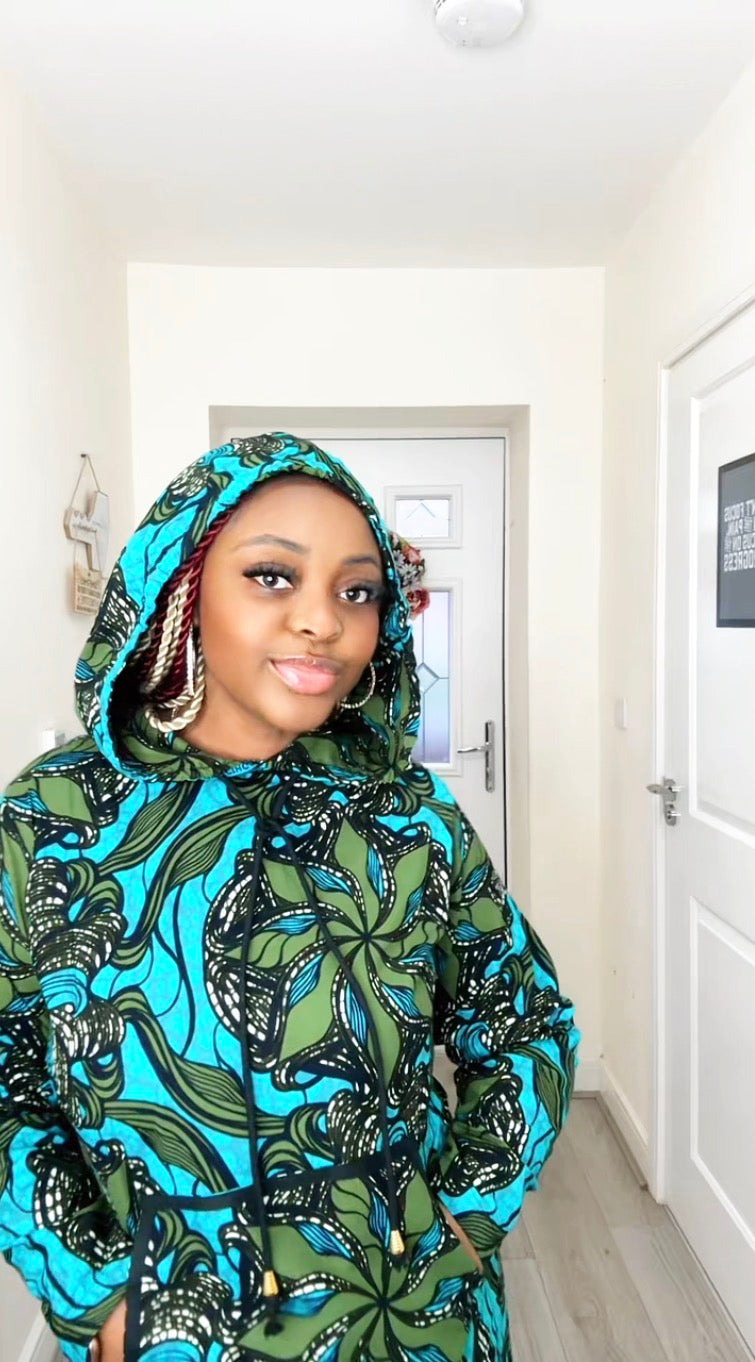 Ifeoluwa Hooded Ankara Dress