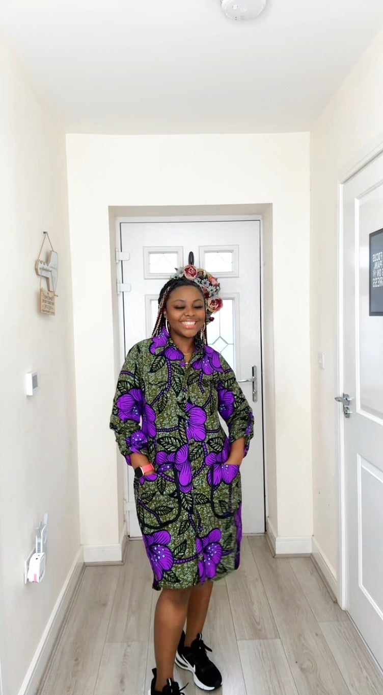 OMOTOLA ANKARA SHIRT DRESS
