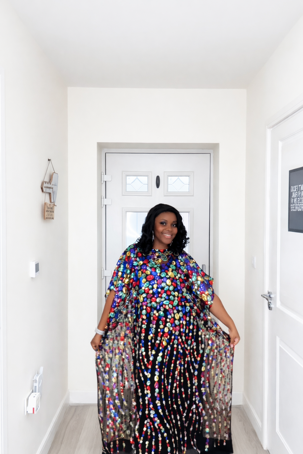 Iremide Black Boubou Lace (Free inner)