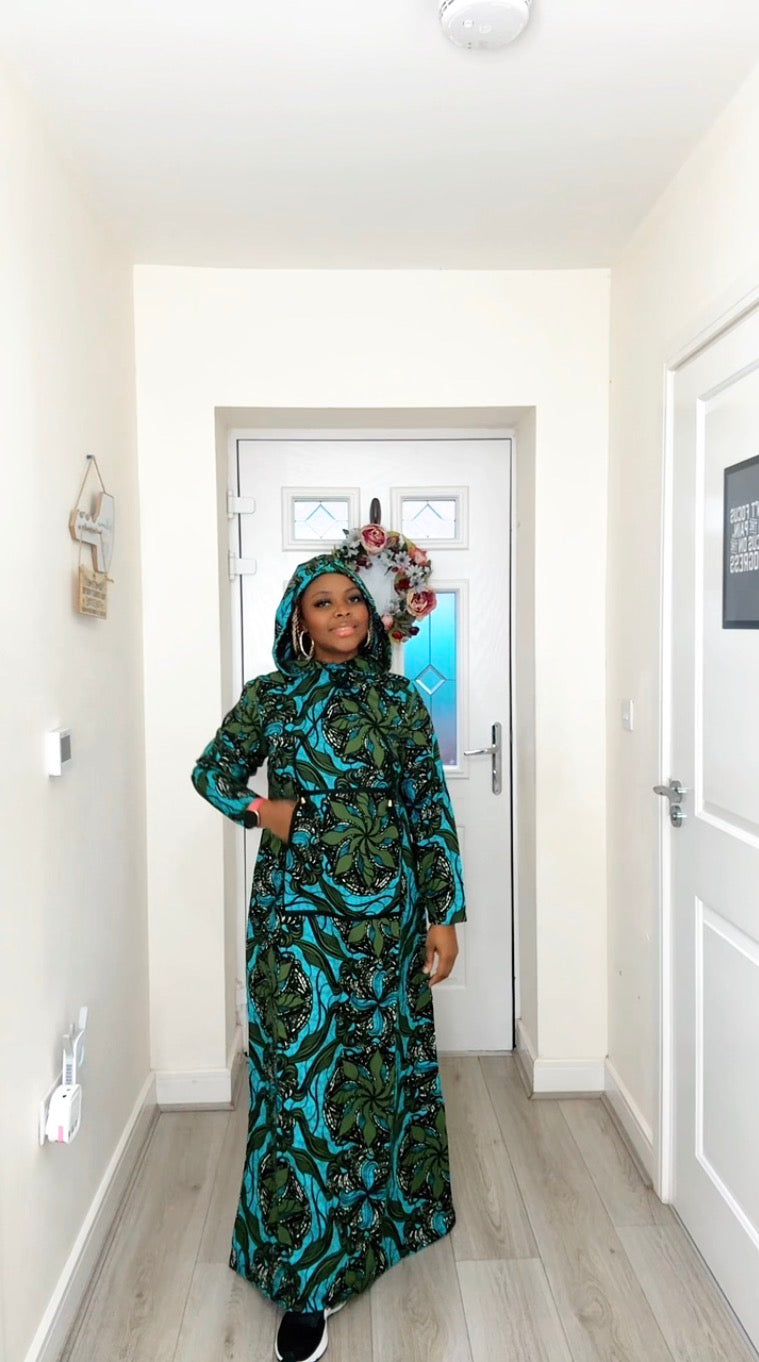 Ifeoluwa Hooded Ankara Dress