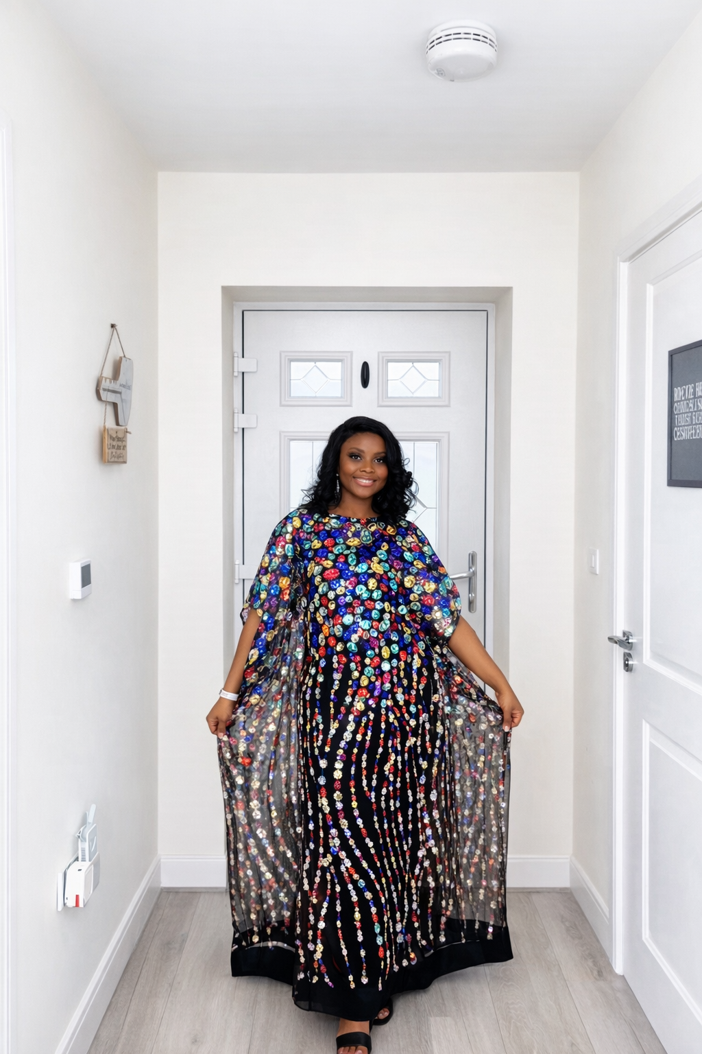 Iremide Black Boubou Lace (Free inner)