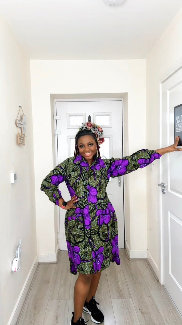 OMOTOLA ANKARA SHIRT DRESS