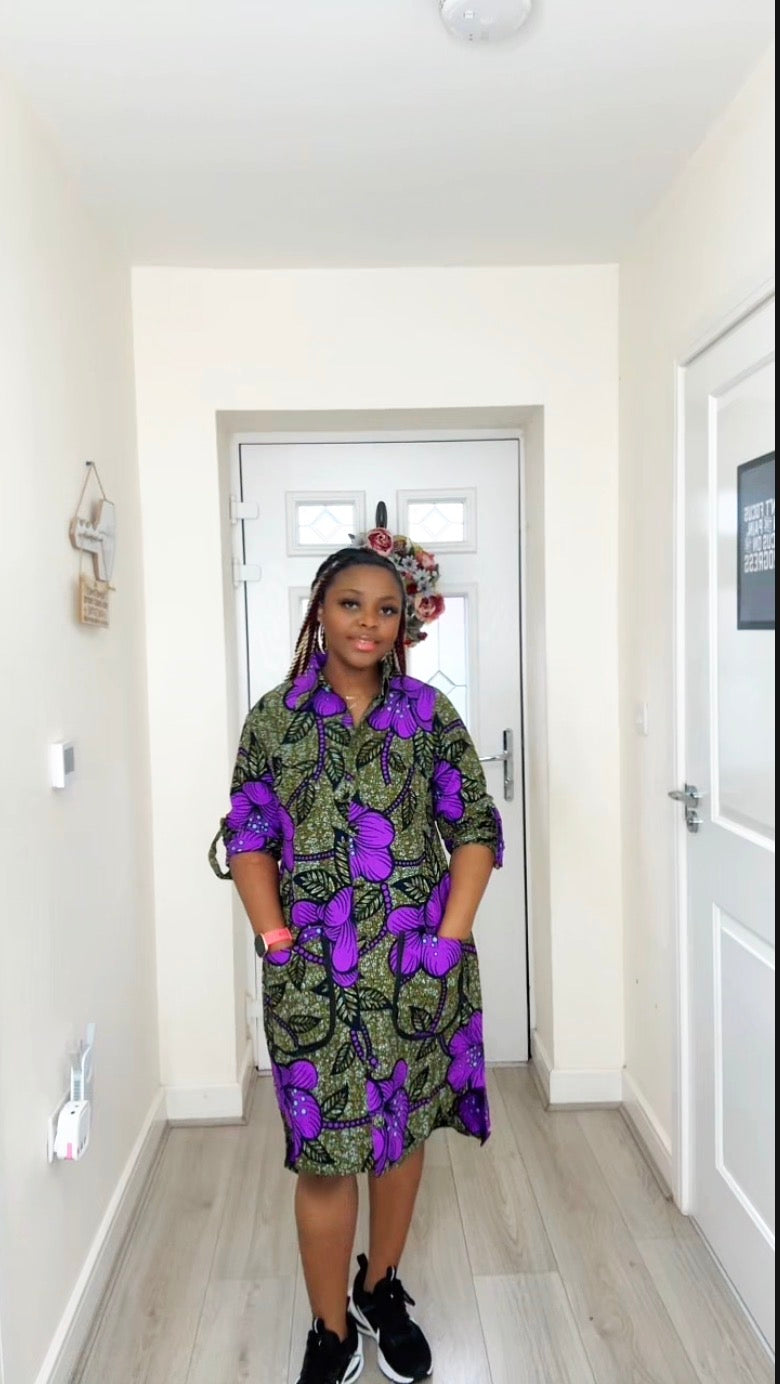 OMOTOLA ANKARA SHIRT DRESS