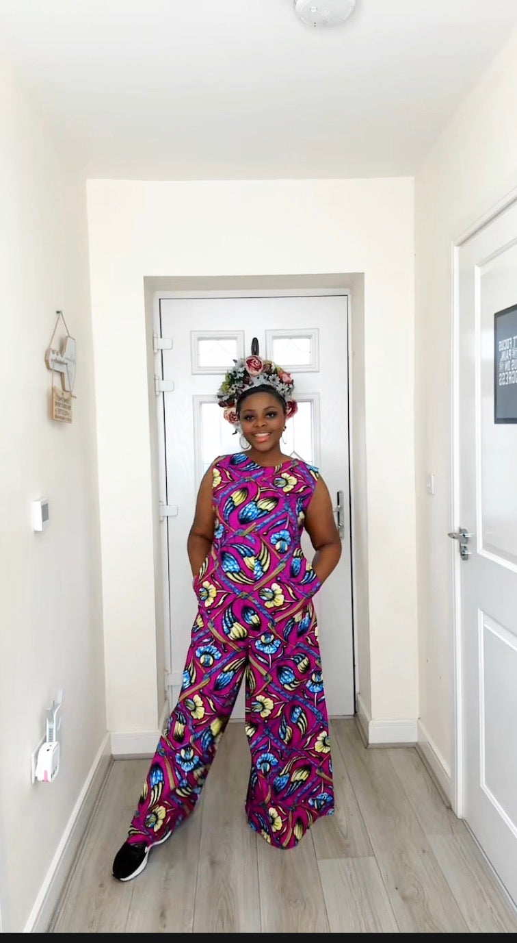 PHEOBE ANKARA WIDE-LEG JUMPSUIT
