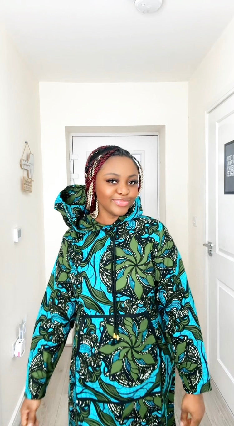 Ifeoluwa Hooded Ankara Dress