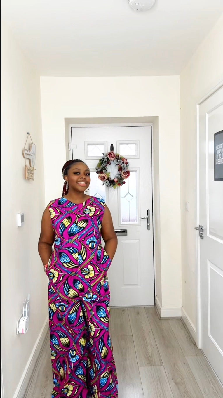 PHEOBE ANKARA WIDE-LEG JUMPSUIT