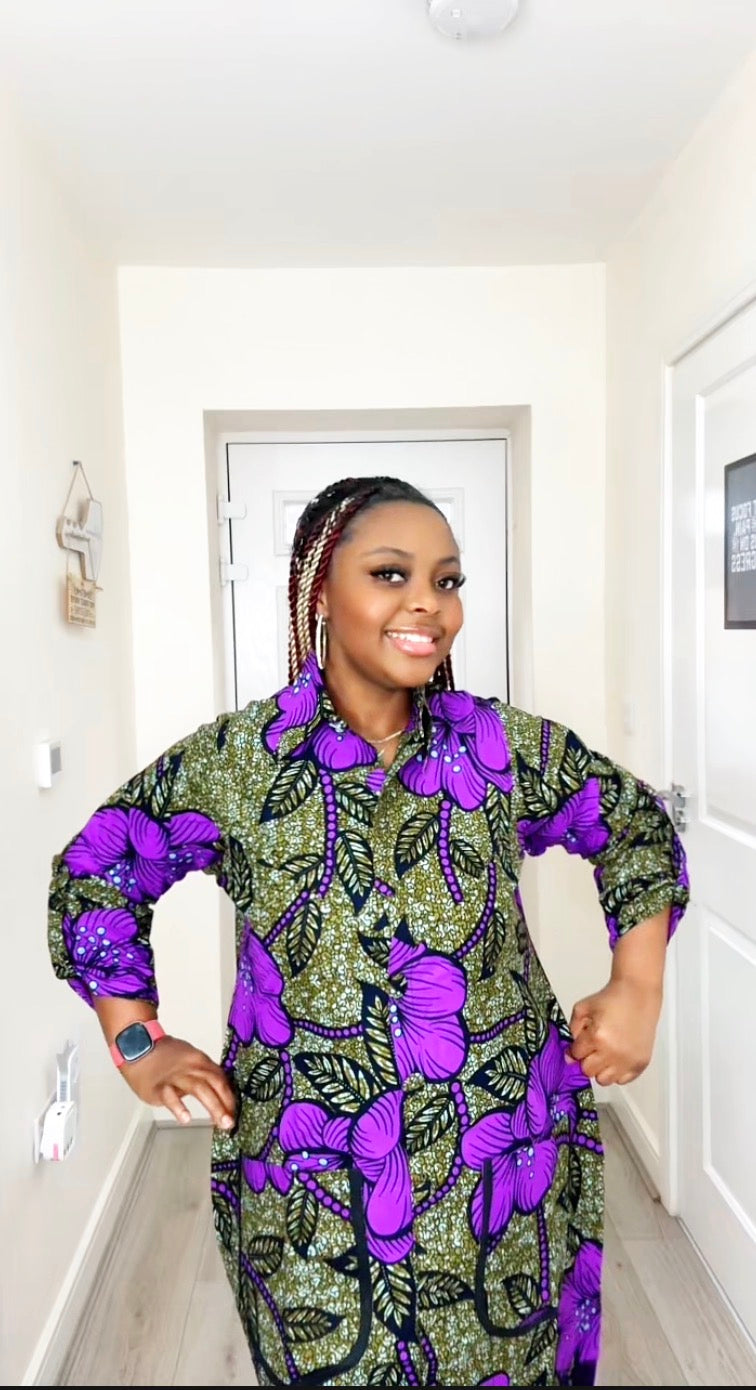 OMOTOLA ANKARA SHIRT DRESS