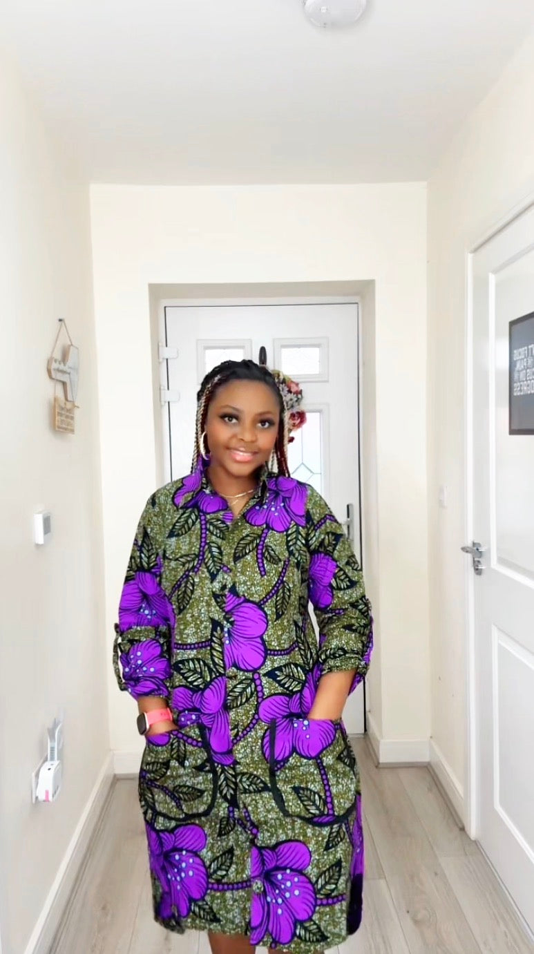 OMOTOLA ANKARA SHIRT DRESS