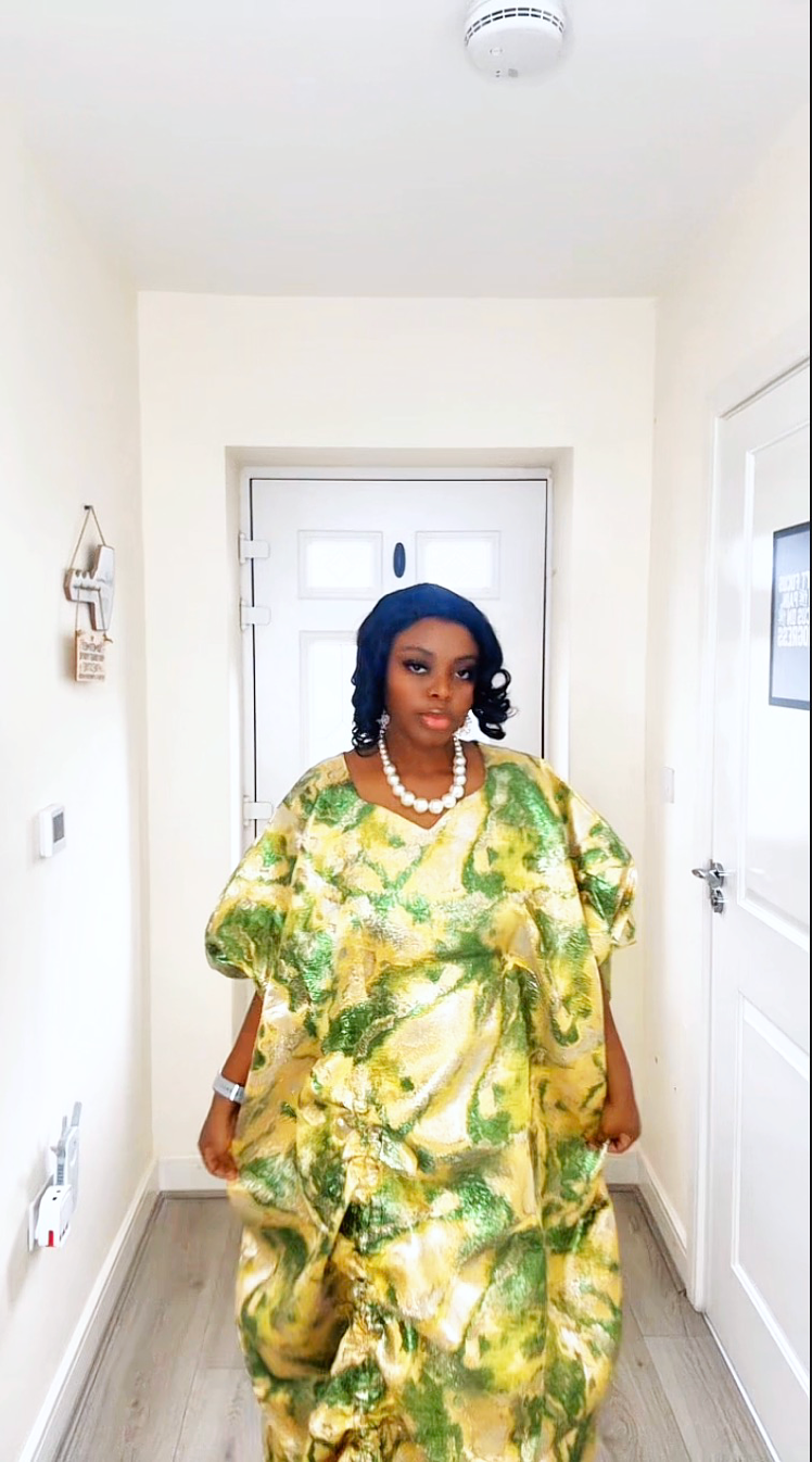 Temitope Yellow Brocade Boubou