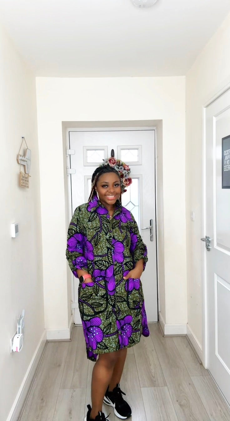 OMOTOLA ANKARA SHIRT DRESS