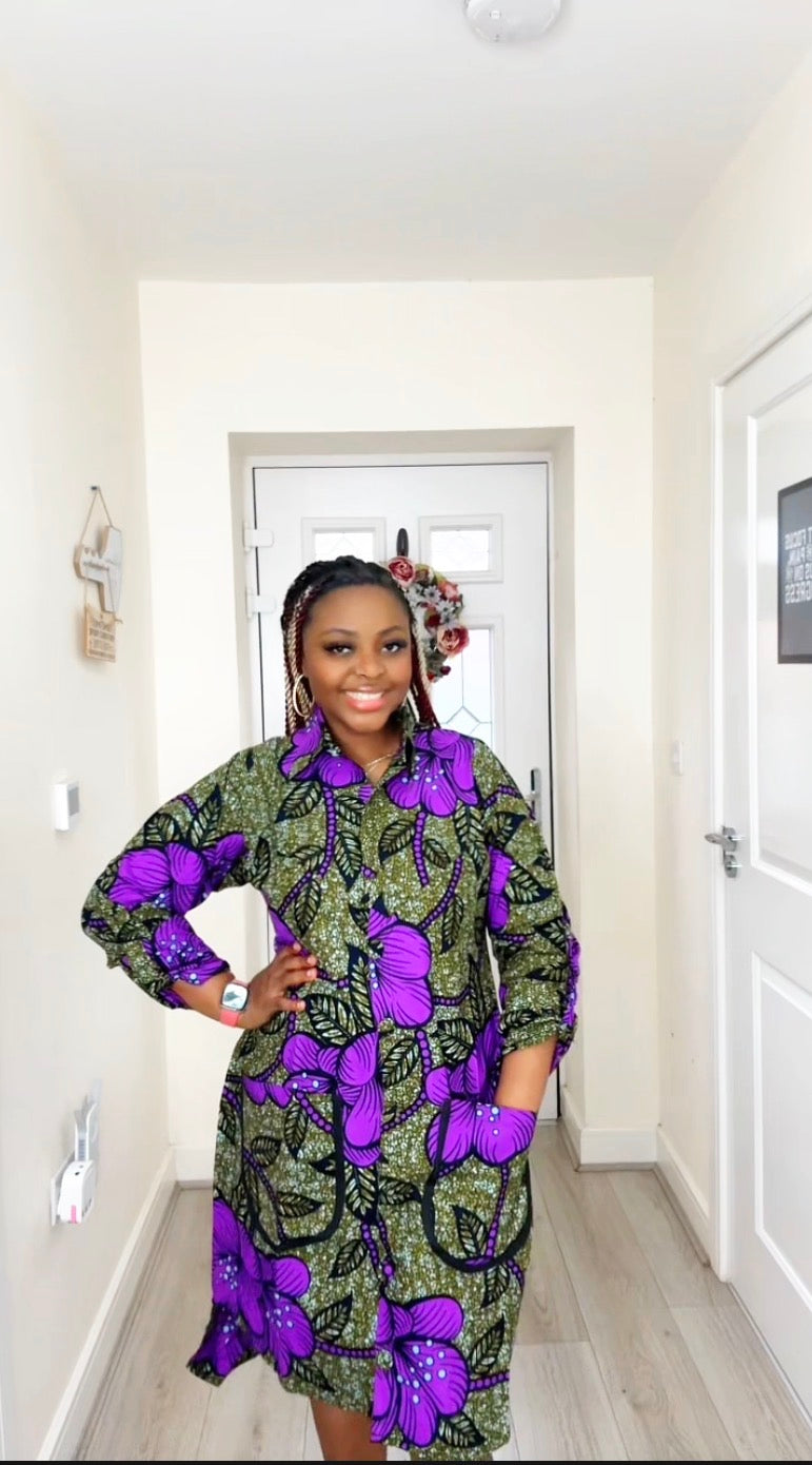 OMOTOLA ANKARA SHIRT DRESS
