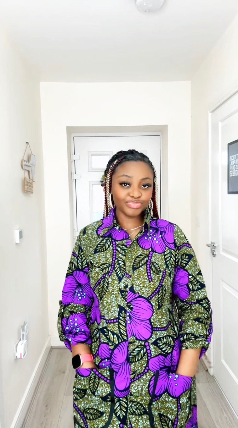 OMOTOLA ANKARA SHIRT DRESS