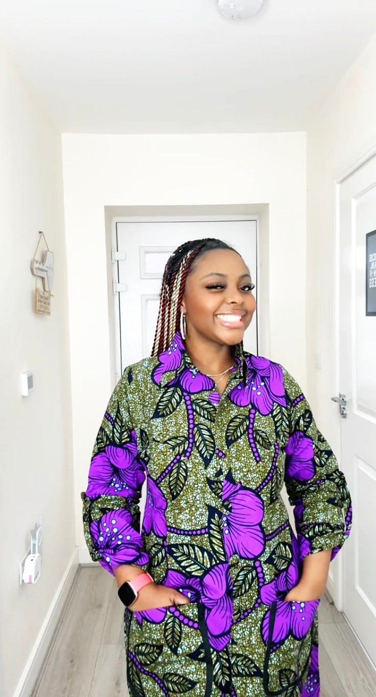 OMOTOLA ANKARA SHIRT DRESS