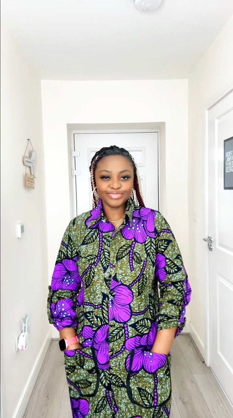 OMOTOLA ANKARA SHIRT DRESS