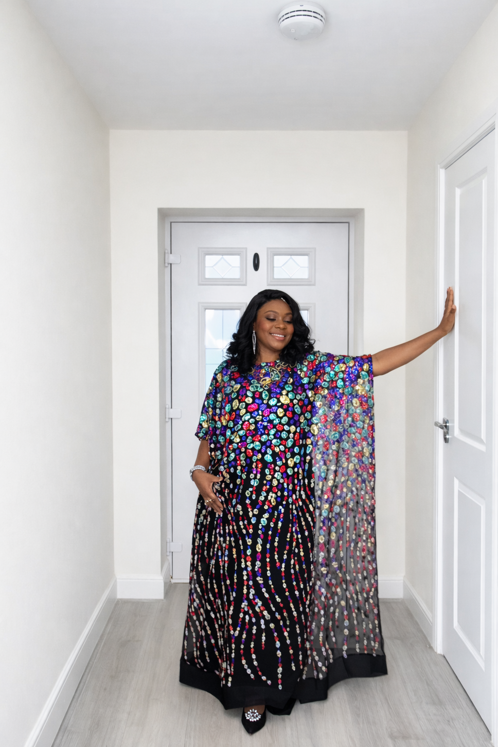 Iremide Black Boubou Lace (Free inner)