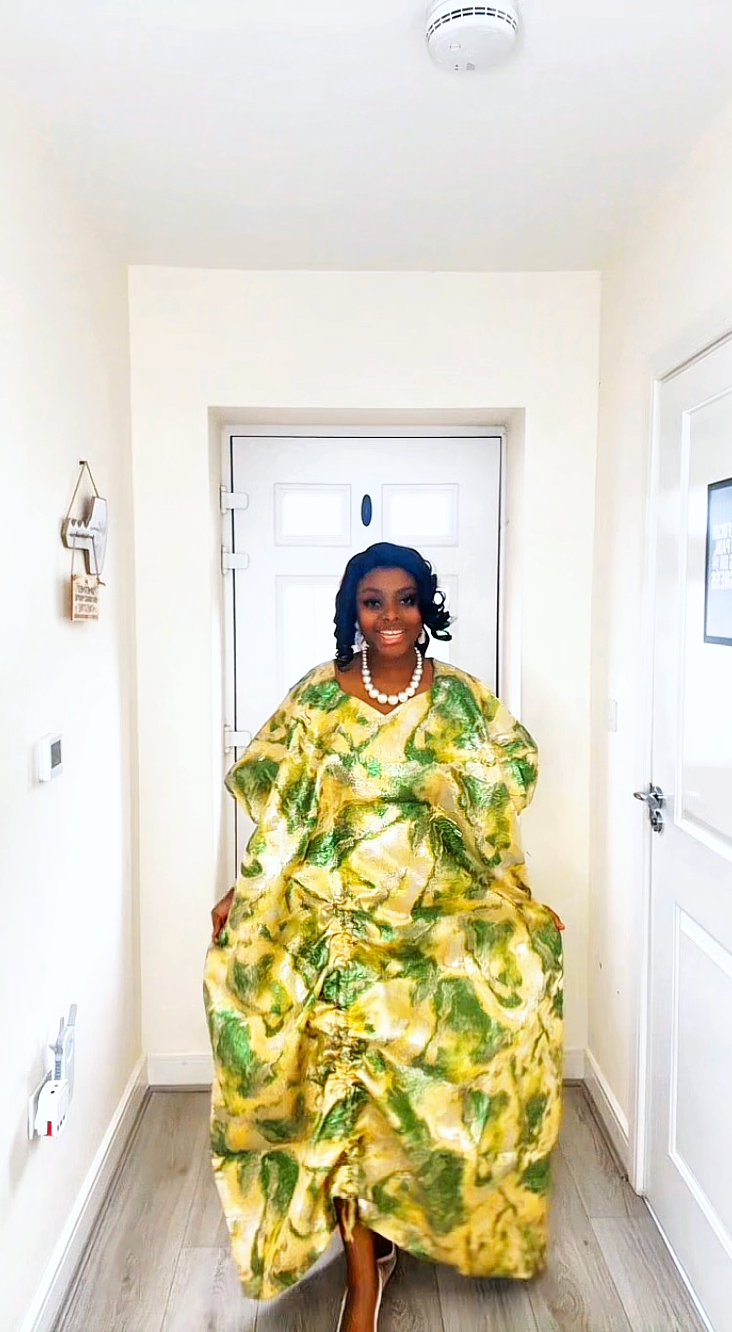 Temitope Yellow Brocade Boubou