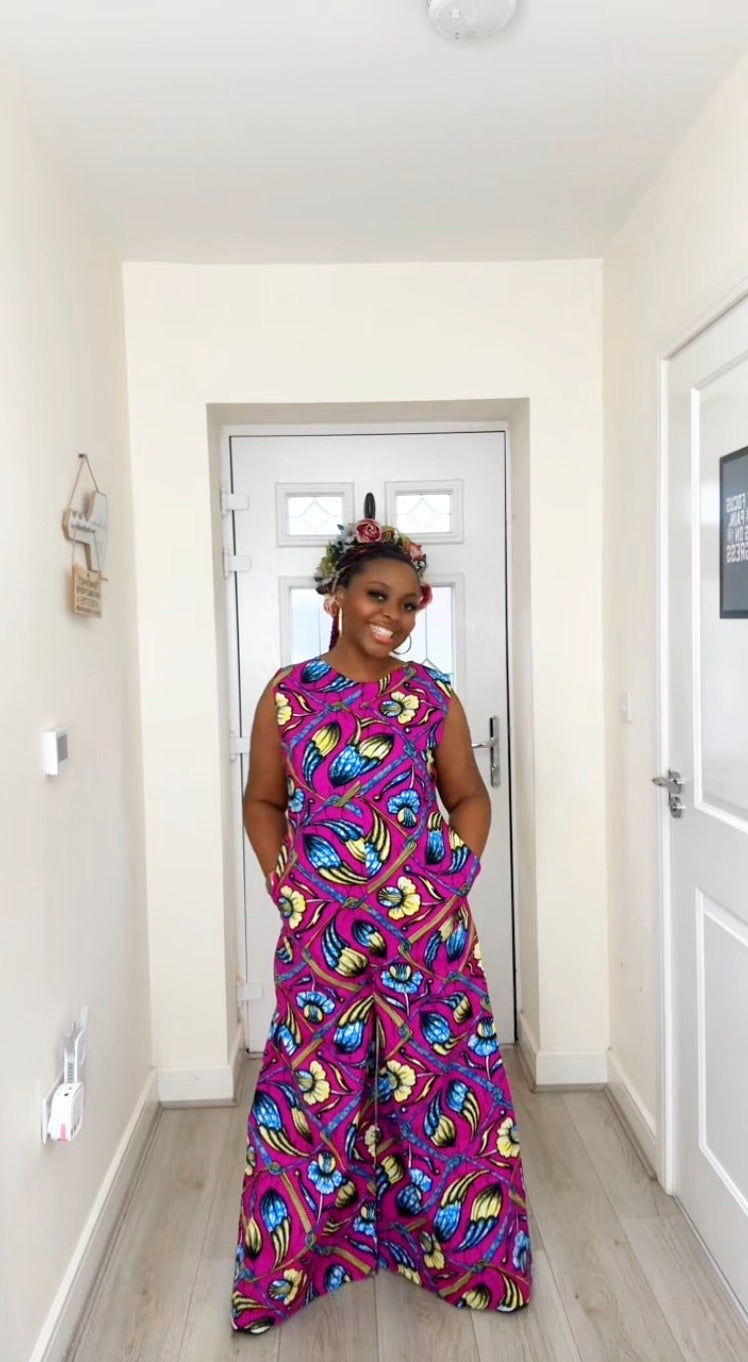 PHEOBE ANKARA WIDE-LEG JUMPSUIT