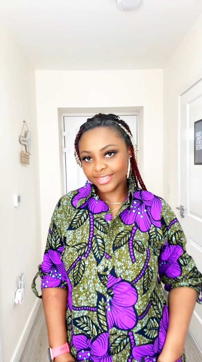 OMOTOLA ANKARA SHIRT DRESS