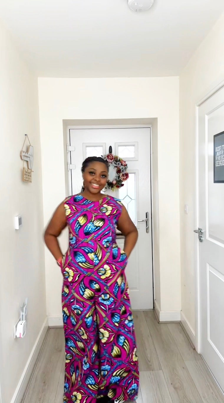 PHEOBE ANKARA WIDE-LEG JUMPSUIT
