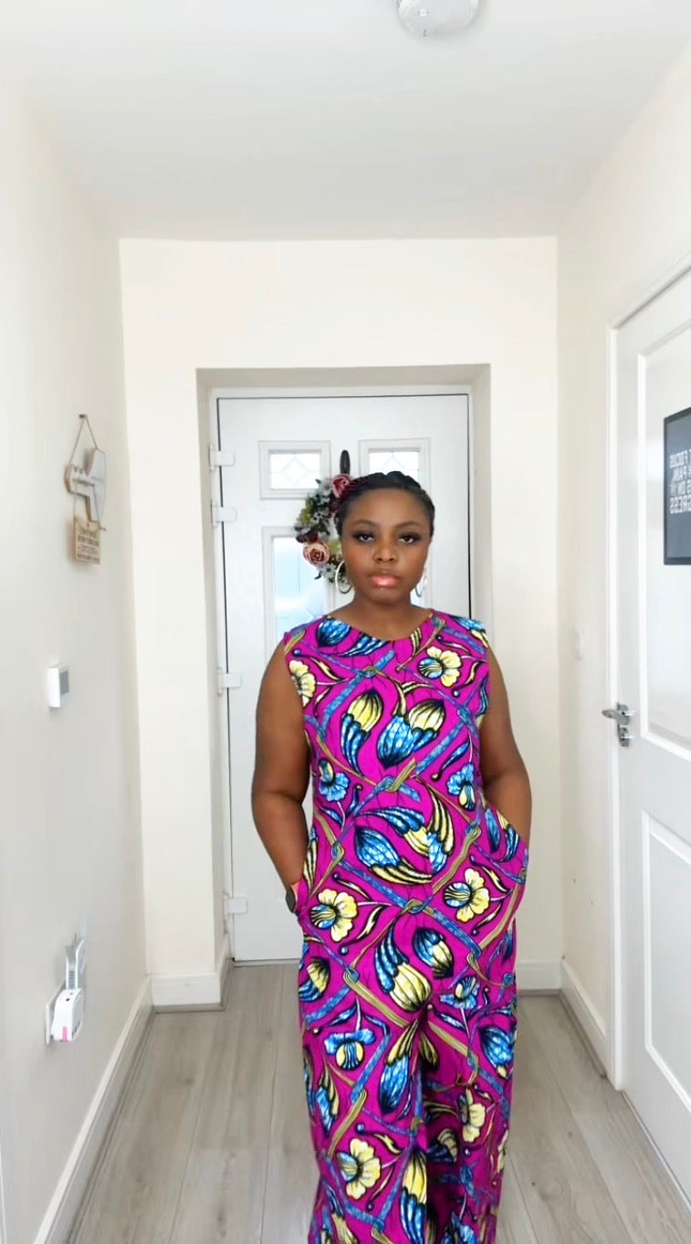 PHEOBE ANKARA WIDE-LEG JUMPSUIT