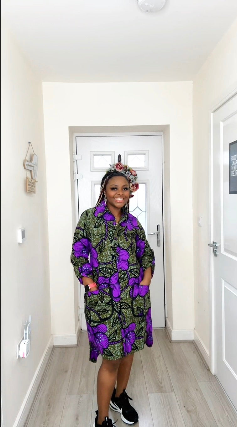 OMOTOLA ANKARA SHIRT DRESS