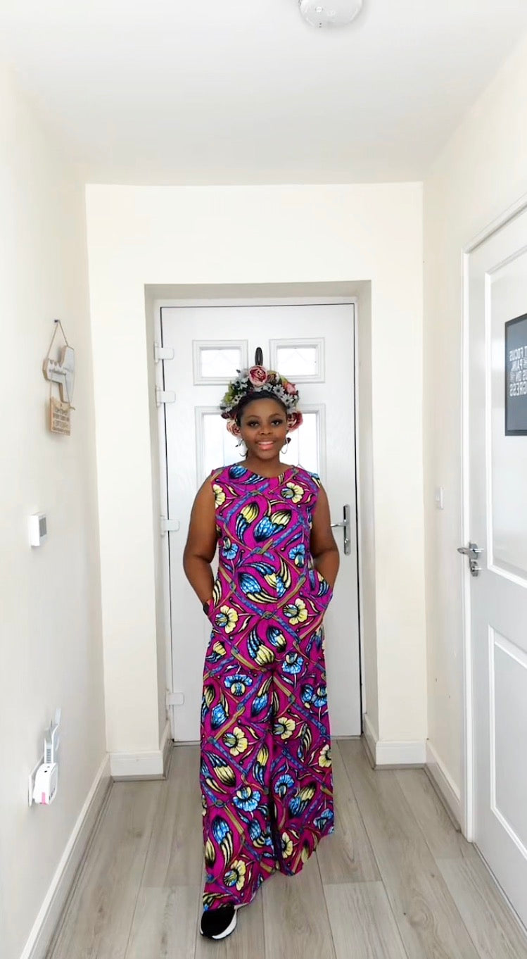 PHEOBE ANKARA WIDE-LEG JUMPSUIT