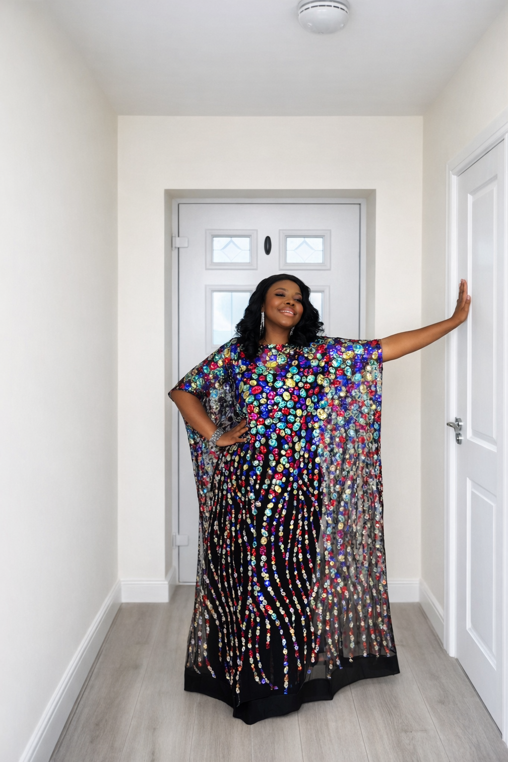 Iremide Black Boubou Lace (Free inner)