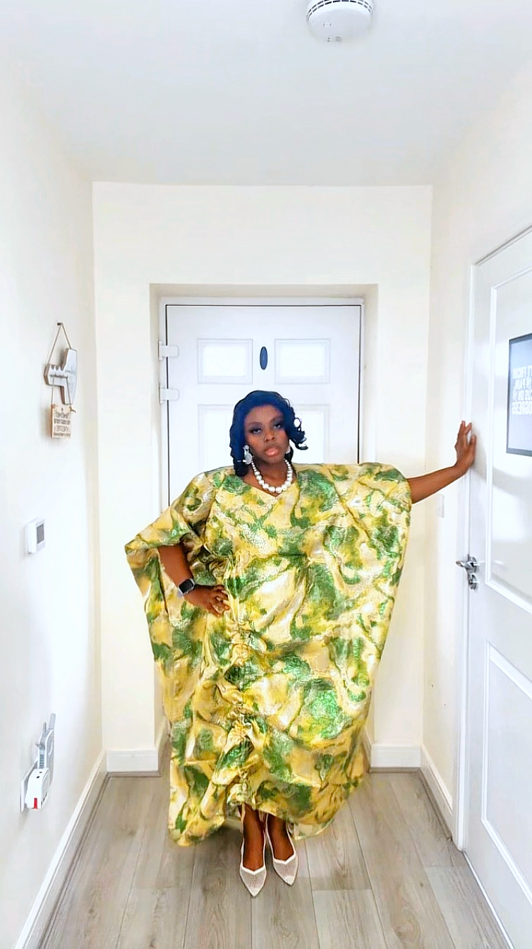 Temitope Yellow Brocade Boubou