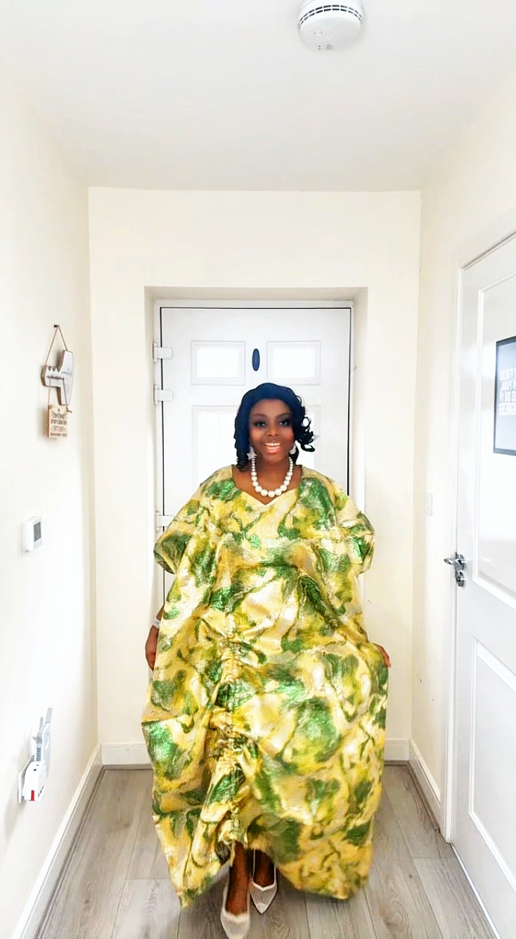 Temitope Yellow Brocade Boubou