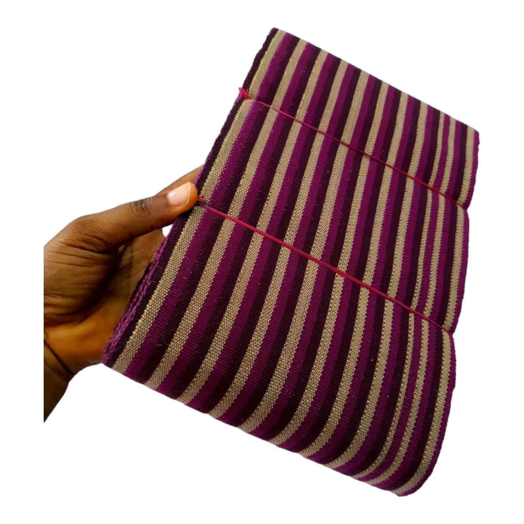 Asooke Stripe Magenta gold