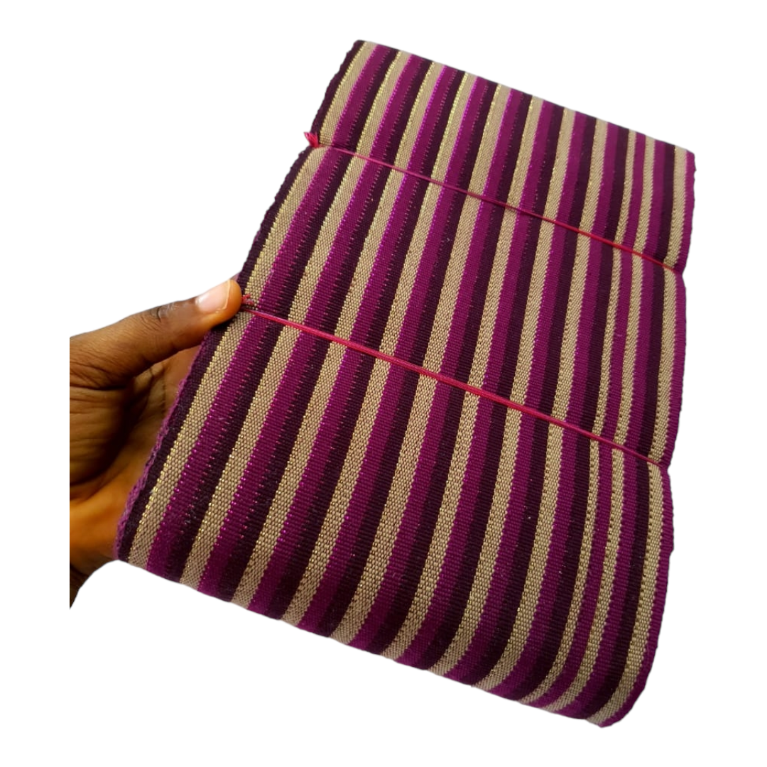 Asooke Stripe Magenta gold