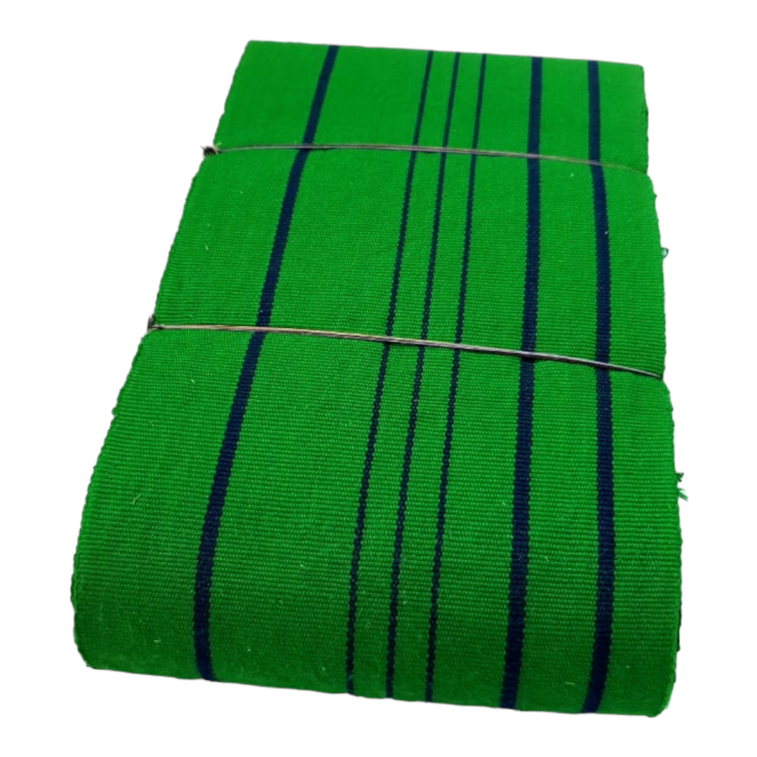 Asooke Headtie Green & Blue stripes cotton