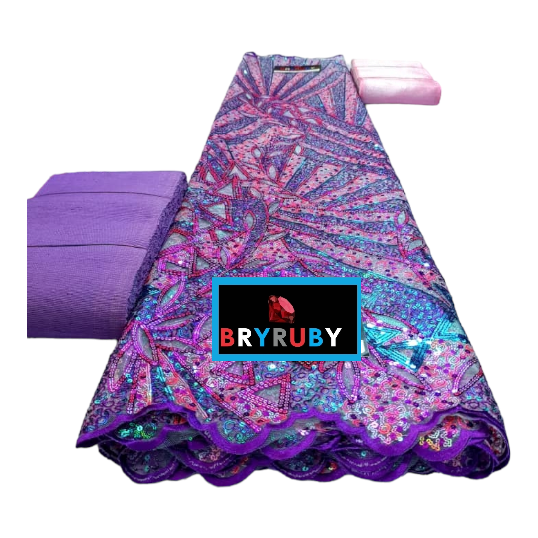 Tricia Lilac Sequins Tulle Lace STL01E