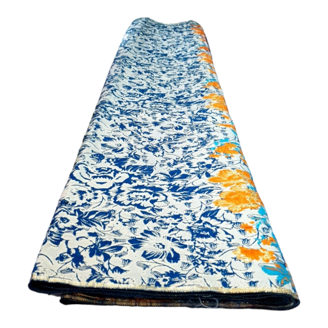 Nairobi Orange Blue Brocade BR01B