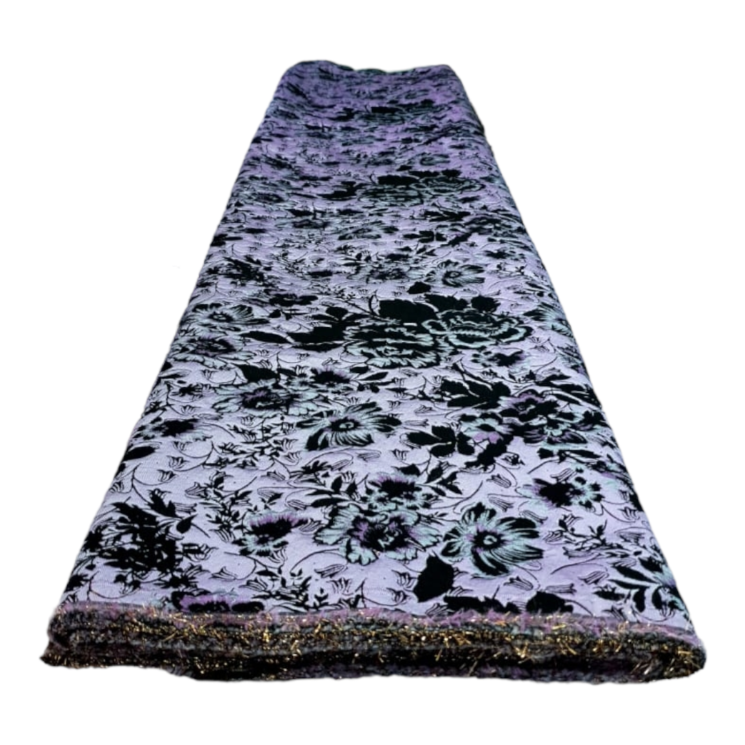 Nairobi Lilac Black Brocade BR01A