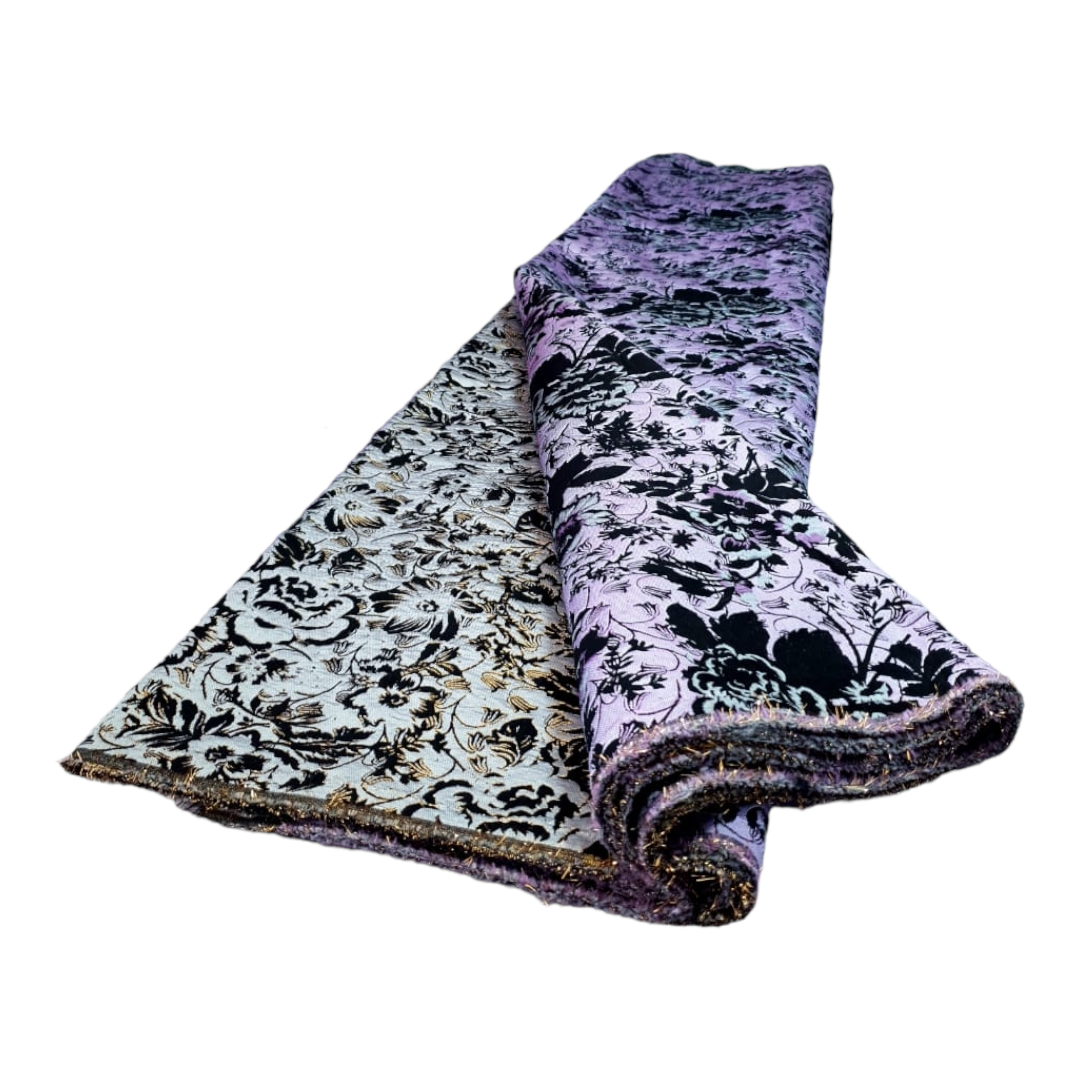 Nairobi Lilac Black Brocade BR01A