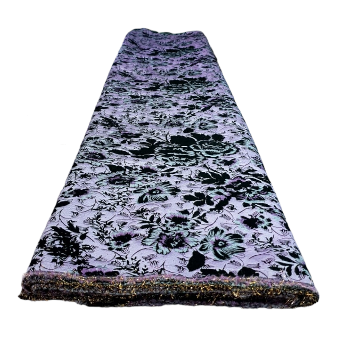 Nairobi Lilac Black Brocade BR01A