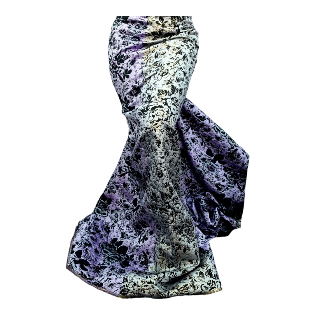 Nairobi Lilac Black Brocade BR01A