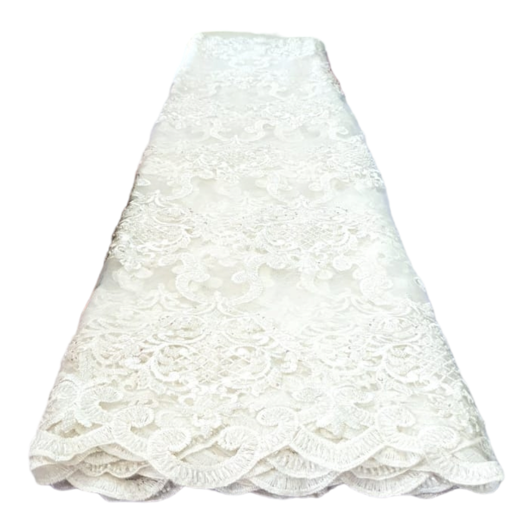 Ava Off White Beaded Lace BTL09B